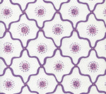 Longfellow, Purple Lilac on White Cotton