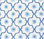 Longfellow, Royal New Blue on White Cotton