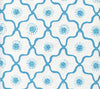 Longfellow, Turquoises on White Cotton