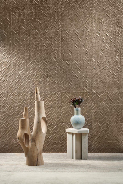Perula Capiz Shells Sepia Wallpaper | Arte Europe