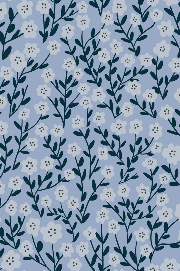 Wilda Willows Blue | Phillipe Romano Screen Prints