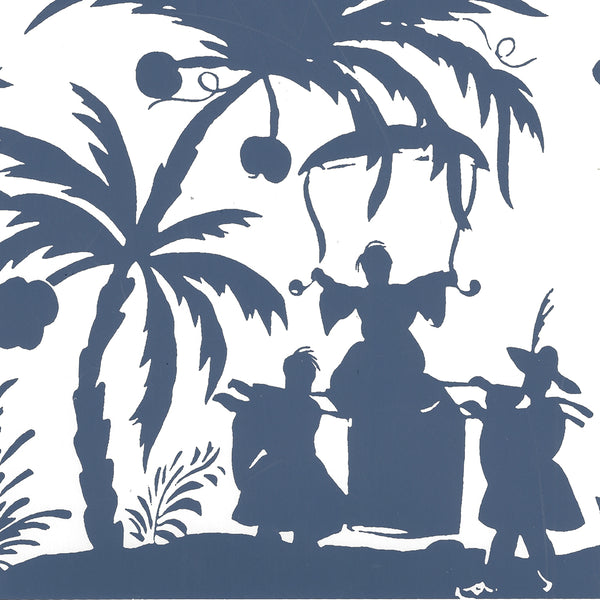 Lyford Pagoda Petite Navy on White Screen Printed | China Seas