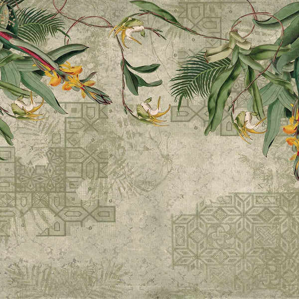 Lhasa Mural Orange, Made to Measure Mural Type II Wallcoverings | Newwall