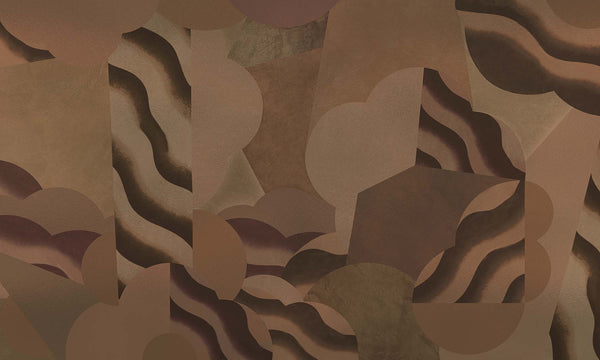 Brutalista Brown, Made to Measure Mural Metallic Wallcoverings | Tres Tintas