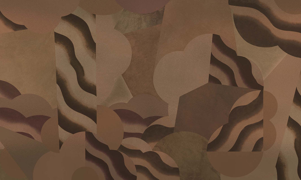 Brutalista Brown, Made to Measure Mural Metallic