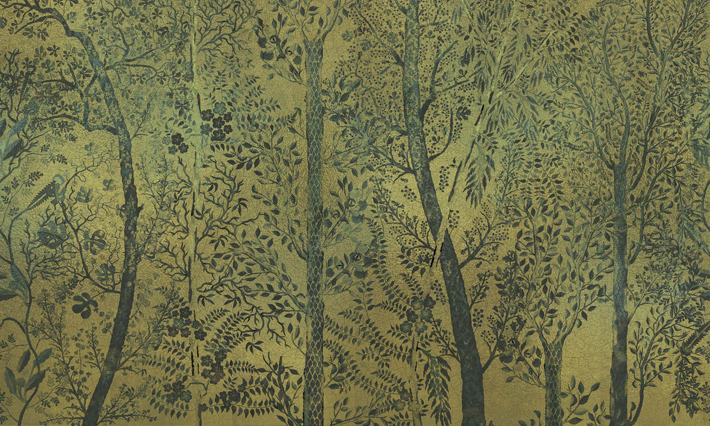 Pluvisilva Gold, Made to Measure Mural Metallic