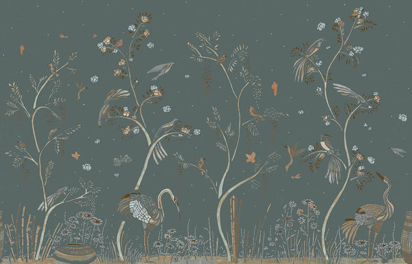 Nox Azul, Made to Measure Linen Wallcoverings | Tres Tintas