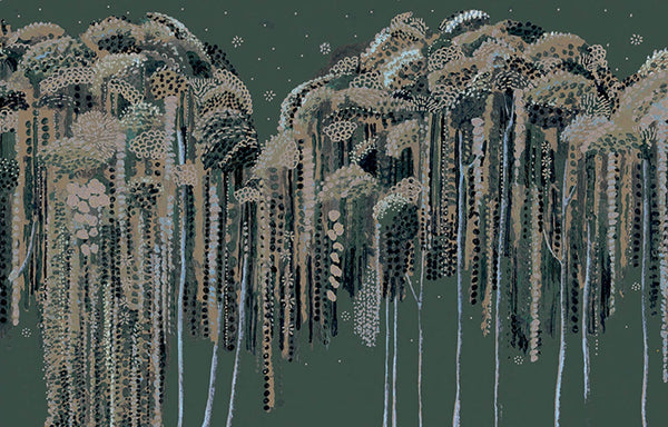 Medusa Verde, Made to Measure Linen Wallcoverings | Tres Tintas