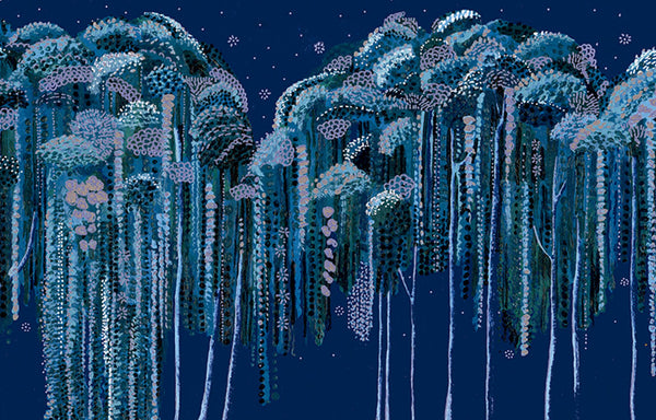 Medusa Azul, Made to Measure Mural Vinyl Wallcoverings | Tres Tintas