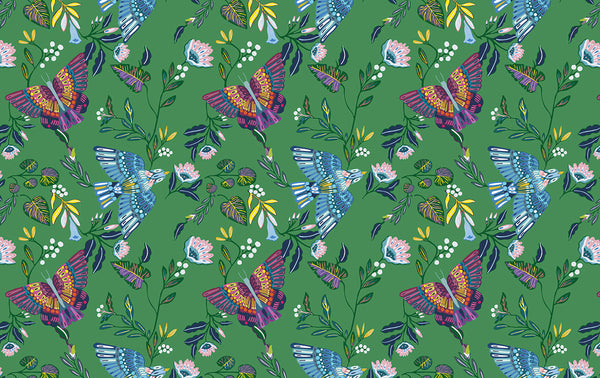 Bella Butterflies Fabric | Phillipe Romano Screen Prints