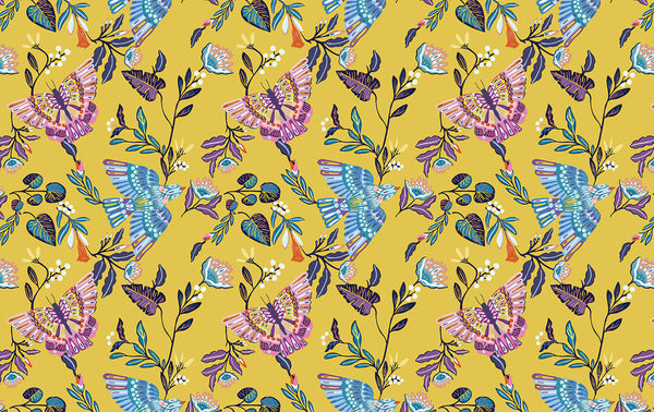 Bella Butterflies Fabric | Phillipe Romano Screen Prints