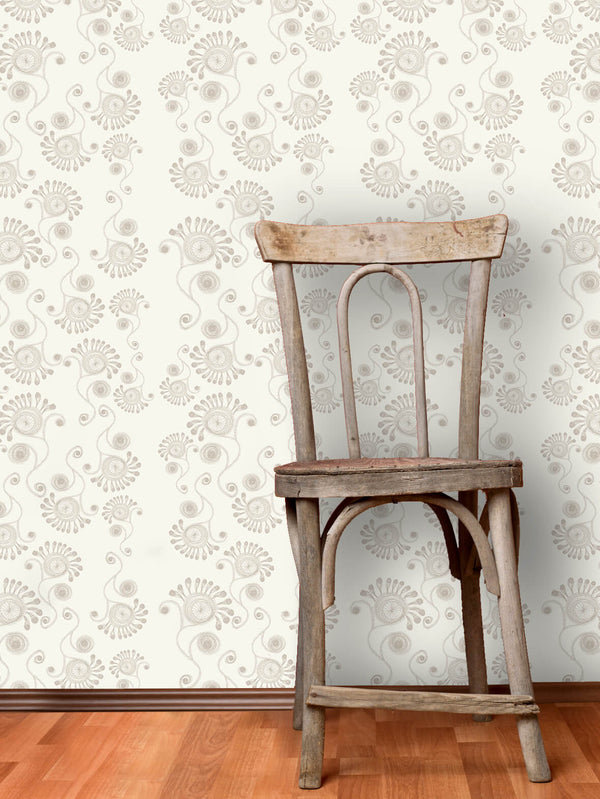 Maddy Cream - Off-White Commercial Wallcovering | Koroseal