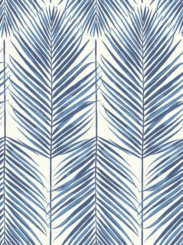 Malibu Paradise Palm Wallpaper - Coastal Palm Leaf - Coastal Blue | Malibu Wallpaper