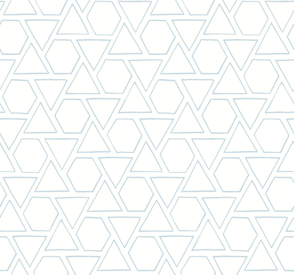 Malibu Sun Shapes Wallpaper - Coastal Geometric - Blue Oasis | Malibu Wallpaper