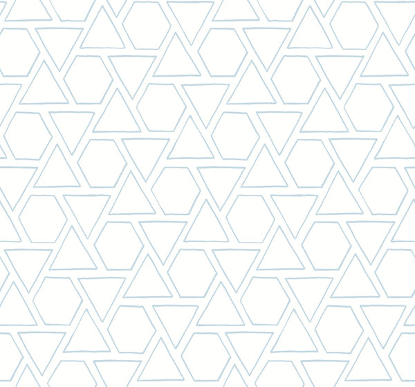 Malibu Sun Shapes Wallpaper - Coastal Geometric - Blue Oasis | Malibu Wallpaper