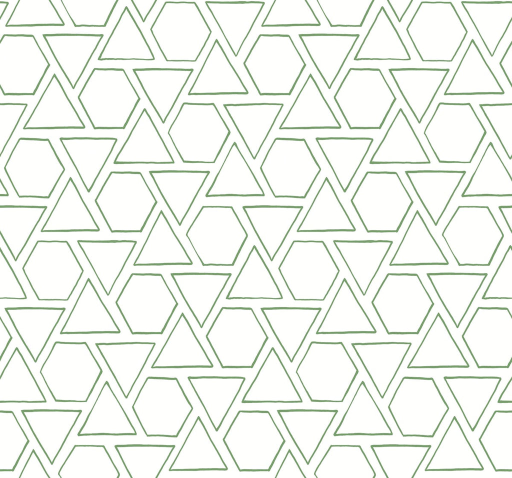 Malibu Sun Shapes Wallpaper - Coastal Geometric - Greenery | Malibu Wallpaper