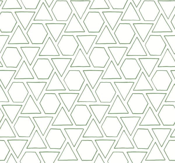 Malibu Sun Shapes Wallpaper - Coastal Geometric - Greenery | Malibu Wallpaper