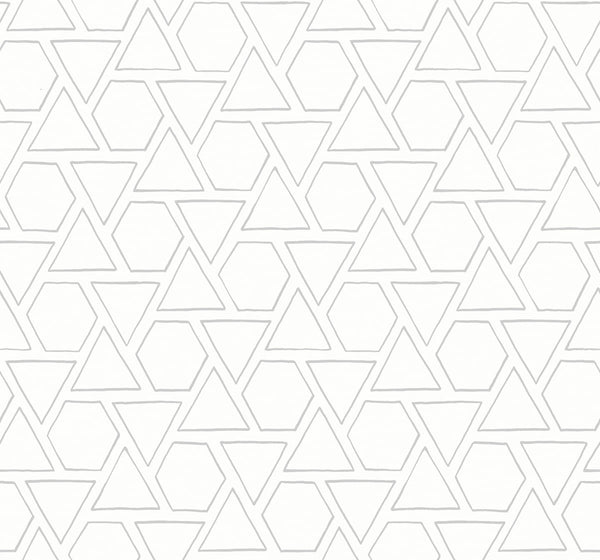 Malibu Sun Shapes Wallpaper - Coastal Geometric - Daydream Gray | Malibu Wallpaper