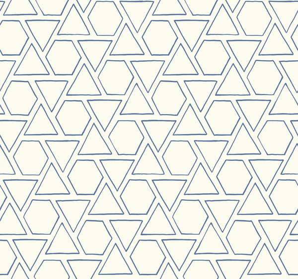 Malibu Sun Shapes Wallpaper - Coastal Geometric - Coastal Blue | Malibu Wallpaper