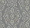 Malibu Nautical Damask Wallpaper - Coastal Damask - Black Sands | Malibu Wallpaper