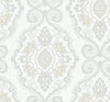 Malibu Nautical Damask Wallpaper - Coastal Damask - Sand Dunes | Malibu Wallpaper