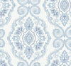 Malibu Nautical Damask Wallpaper - Coastal Damask - Coastal Blue | Malibu Wallpaper
