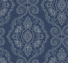 Malibu Nautical Damask Wallpaper - Coastal Damask - Nautical Blue | Malibu Wallpaper
