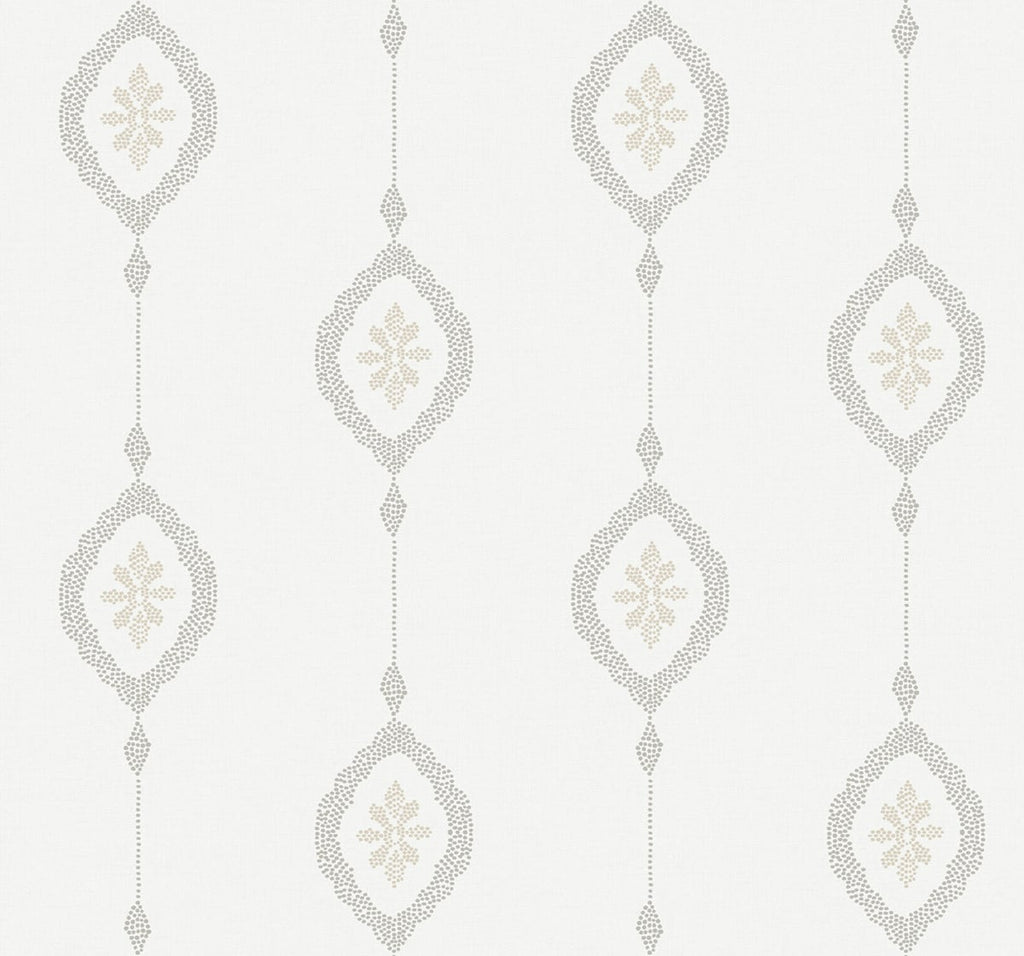 Malibu Sand Dollar Stripe Wallpaper - Coastal Geometric - Black Sands | Malibu Wallpaper