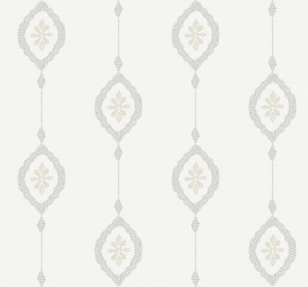 Malibu Sand Dollar Stripe Wallpaper - Coastal Geometric - Black Sands | Malibu Wallpaper