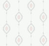 Malibu Sand Dollar Stripe Wallpaper - Coastal Geometric - Pink Sunset | Malibu Wallpaper