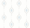 Malibu Sand Dollar Stripe Wallpaper - Coastal Geometric - Blue Oasis | Malibu Wallpaper