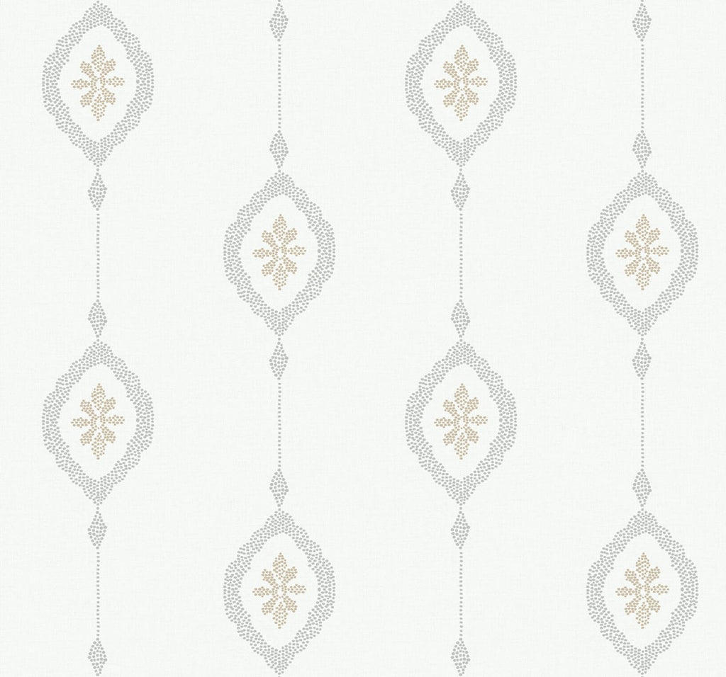 Malibu Sand Dollar Stripe Wallpaper - Coastal Geometric - Sand Dunes | Malibu Wallpaper