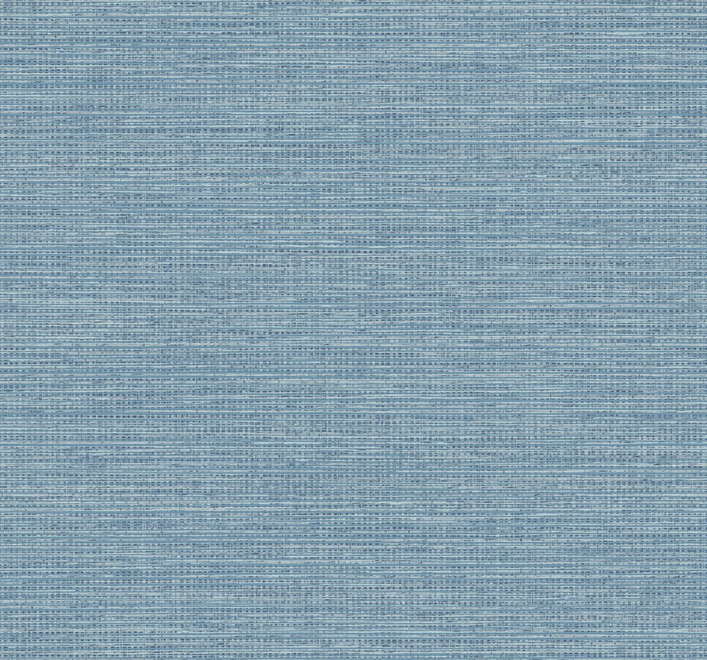 Malibu Beachgrass Wallpaper - Coastal Faux Grasscloth - Coastal Blue | Malibu Wallpaper