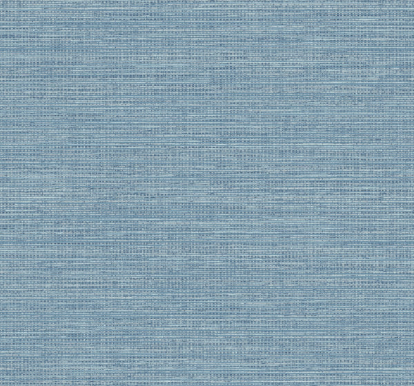 Malibu Beachgrass Wallpaper - Coastal Faux Grasscloth - Coastal Blue | Malibu Wallpaper