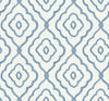 Malibu Seaside Ogee Wallpaper - Coastal Ogee - Blue Oasis | Malibu Wallpaper