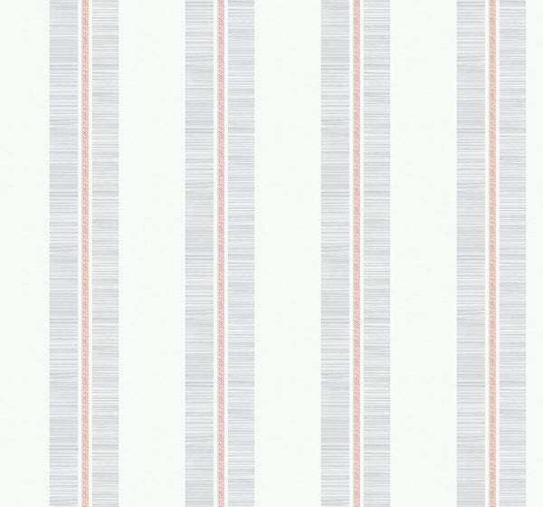 Malibu Beach Towel Wallpaper - Coastal Striped - Pink Sunset | Malibu Wallpaper