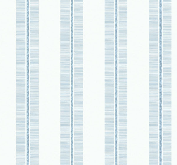 Malibu Beach Towel Wallpaper - Coastal Striped - Blue Oasis | Malibu Wallpaper