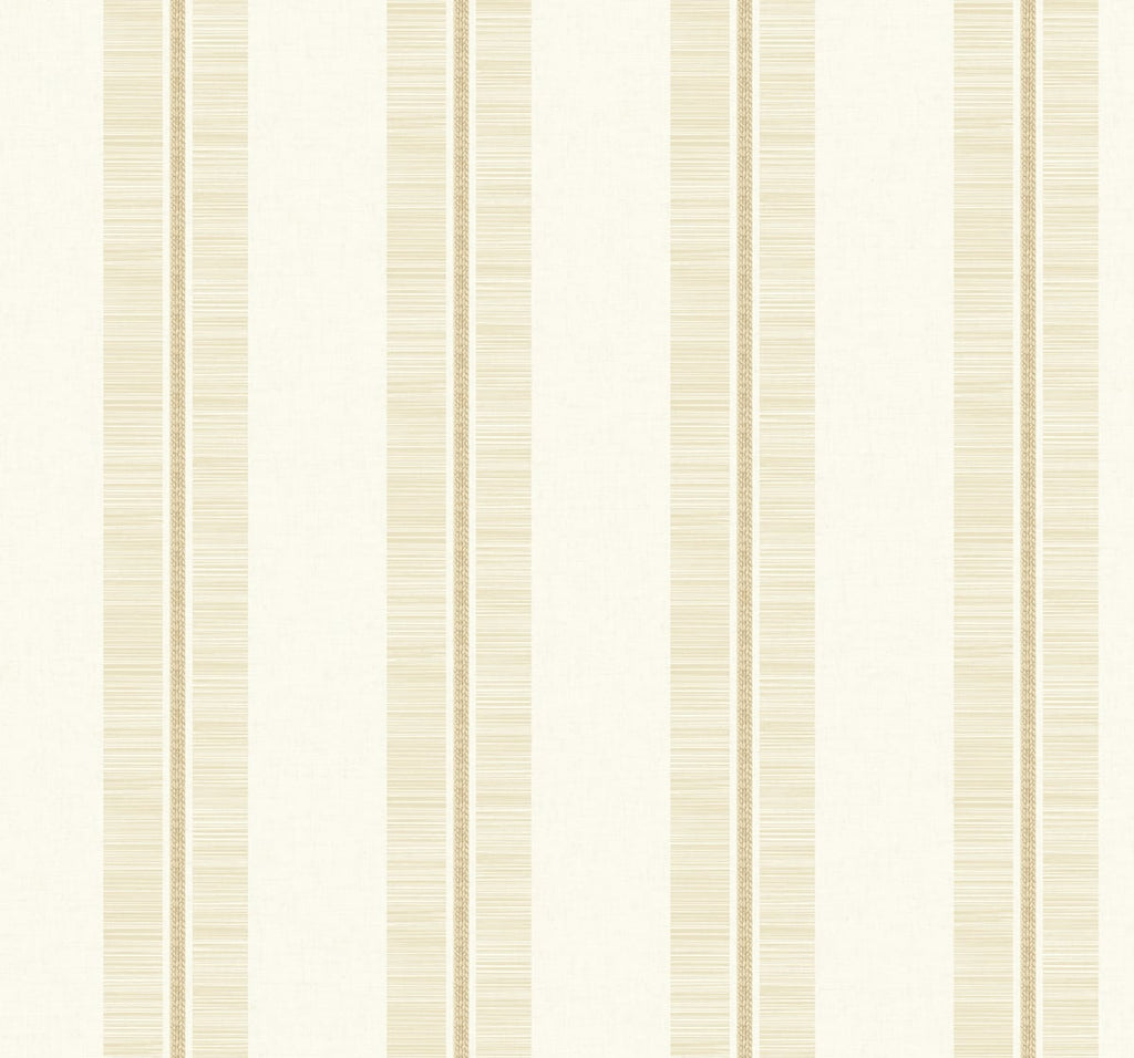 Malibu Beach Towel Wallpaper - Coastal Striped - Natural Jute | Malibu Wallpaper