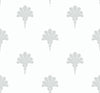Malibu Summer Fan Wallpaper - Coastal Fleur De Lis - Daydream Gray | Malibu Wallpaper