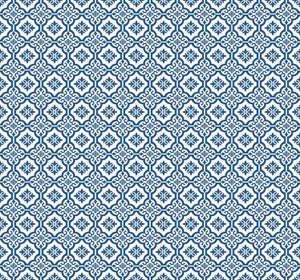 Malibu Coastal Tile Wallpaper - Coastal Geometric - Coastal Blue | Malibu Wallpaper