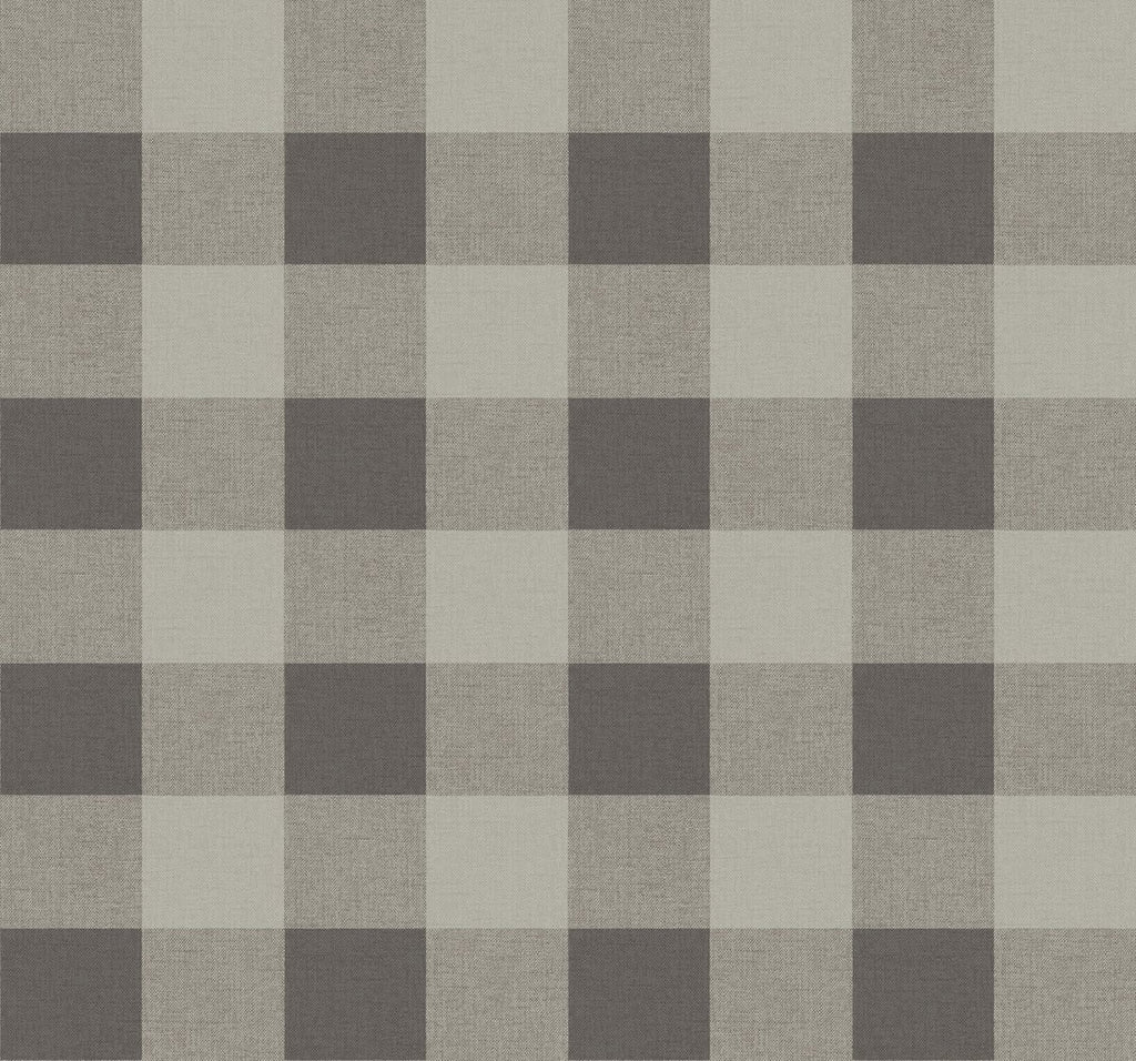 Malibu Picnic Plaid Wallpaper - Coastal Plaid - Black Sands | Malibu Wallpaper