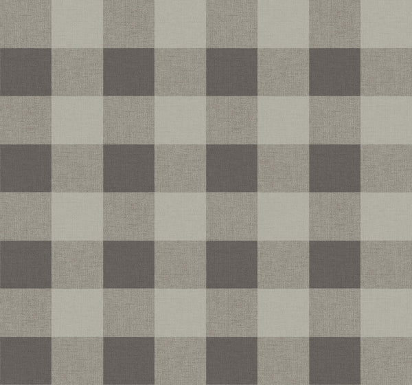 Malibu Picnic Plaid Wallpaper - Coastal Plaid - Black Sands | Malibu Wallpaper