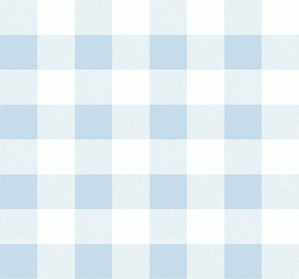 Malibu Picnic Plaid Wallpaper - Coastal Plaid - Blue Oasis | Malibu Wallpaper