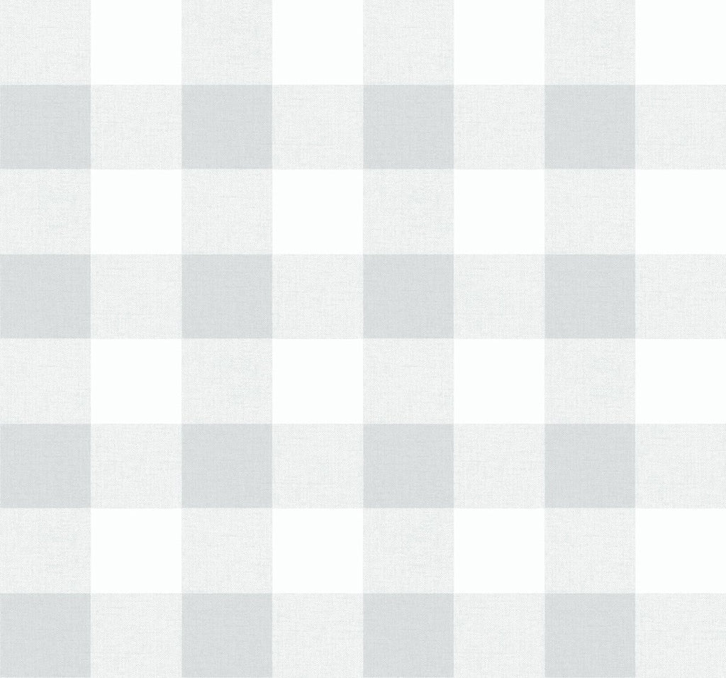 Malibu Picnic Plaid Wallpaper - Coastal Plaid - Daydream Gray | Malibu Wallpaper