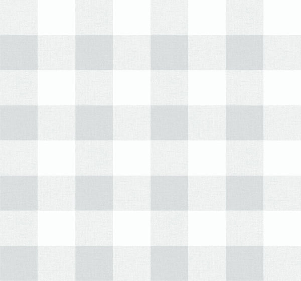 Malibu Picnic Plaid Wallpaper - Coastal Plaid - Daydream Gray | Malibu Wallpaper