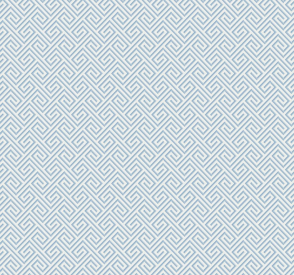 Malibu Beach Keys Wallpaper - Coastal Greek Key - Blue Oasis | Malibu Wallpaper