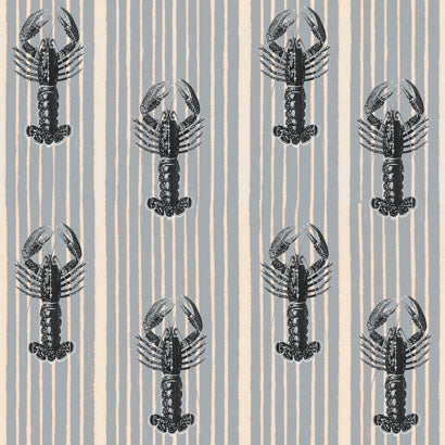Mediterranean Lobsters - Light Grey Wallcovering | Mind the Gap