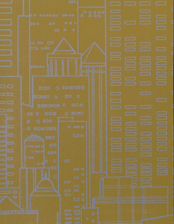 Prague Urbanscape Sunset Park Wallcovering | Phillipe Romano