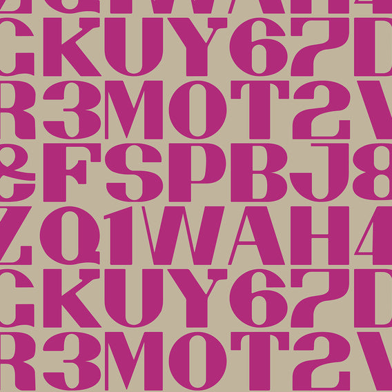 Alphabet By Alexander Girard, 1952 Magenta On Light Ochre | Maharam