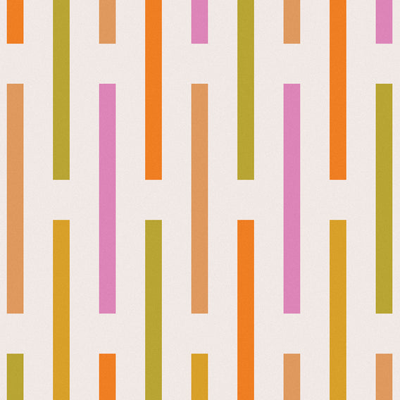 Broken Stripe By Alexander Girard, 1952 Pink And Orange Light | Maharam